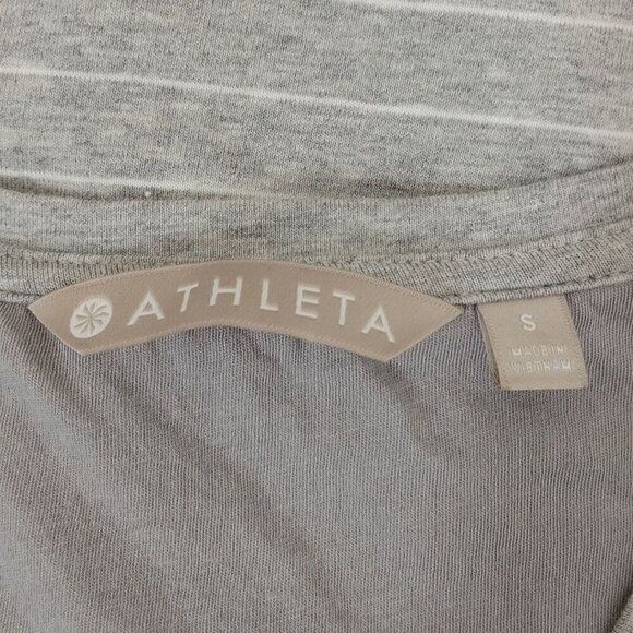 ATHLETA Central Stripe Dress Gray/White Sz S #45054-01 NWOT - Picture 5 of 7
